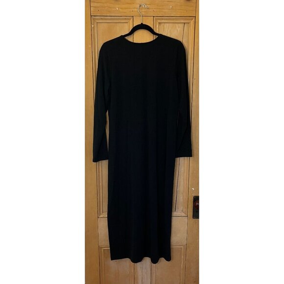 J.Jill Womens Pure Jill Elements Modest Stretch Pima Dress Medium Black SP EXC - Picture 9 of 11